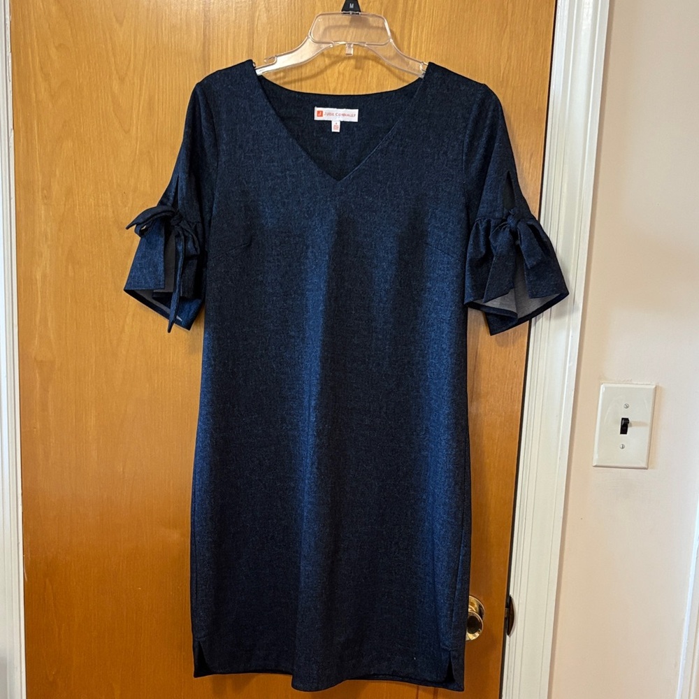 Jude Connally Deep Blue V-Neck Dress